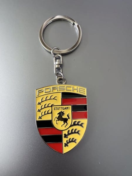 Dubkart Key chains Porsche Metal Emblem Logo Keychain Pendant Key Ring