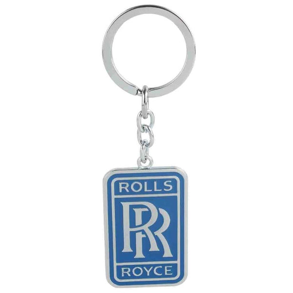 Dubkart Key chains Rolls Royce Emblem Logo Keychain Pendant Key Ring Zinc (Blue)