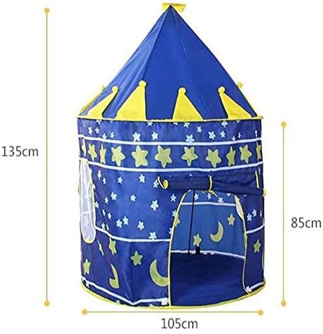 Dubkart Kids Stars Moon Play Tent Castle House (Blue / Pink)