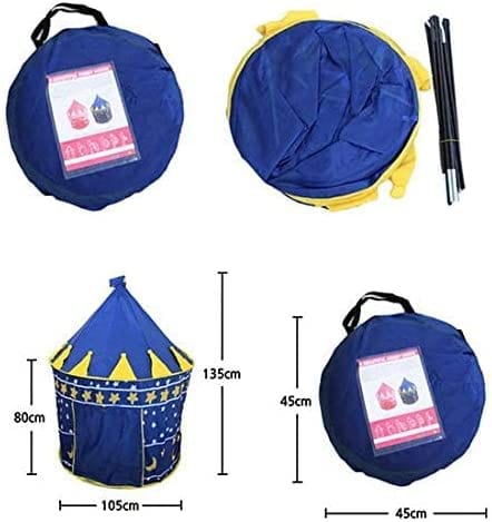 Dubkart Kids Stars Moon Play Tent Castle House (Blue / Pink)