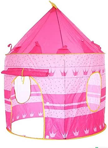 Dubkart Kids Stars Moon Play Tent Castle House (Blue / Pink)