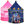 Dubkart Kids Stars Moon Play Tent Castle House (Blue / Pink)