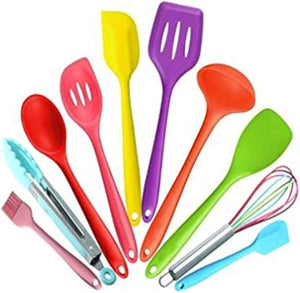 Dubkart Kitchen accessories 10 PCS Silicone Kitchen Cooking Utensils Set