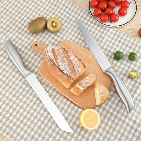 Dubkart Kitchen accessories 15 PCS Ultra Sharp Kitchen Knives Set with Block