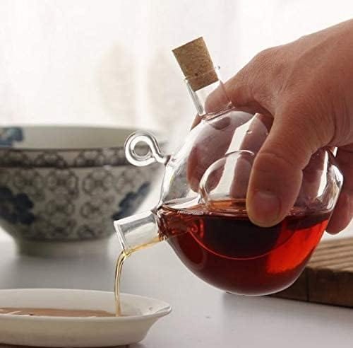 Dubkart Kitchen accessories 2 in 1 Double Oil Vinegar Glass Bottle Dual Outlet