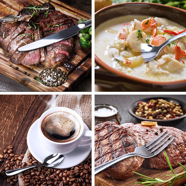 Dubkart Kitchen accessories 24 PCS Silverware Cutlery Flatware Set Wooden Box