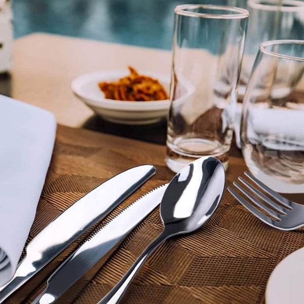 Dubkart Kitchen accessories 24 PCS Silverware Cutlery Flatware Set Wooden Box