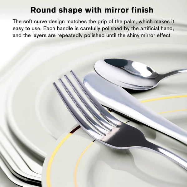 Dubkart Kitchen accessories 24 PCS Silverware Cutlery Flatware Set Wooden Box