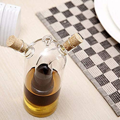 Dubkart Kitchen accessories 2in1 Olive Oil and Vinegar Glass Dispenser