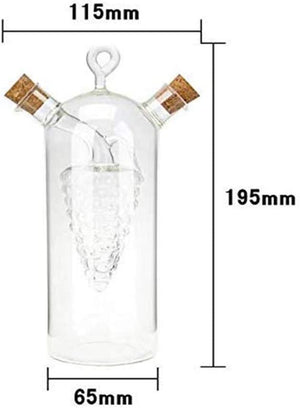 Dubkart Kitchen accessories 2in1 Olive Oil and Vinegar Glass Dispenser