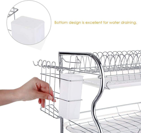 Dubkart Kitchen accessories 3 Layer Wall Hanging Dish Drying Rack