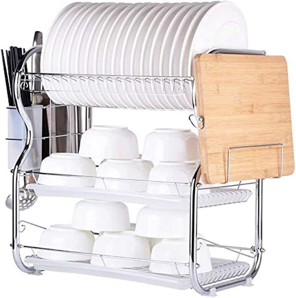 Dubkart Kitchen accessories 3 Layer Wall Hanging Dish Drying Rack