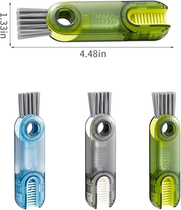 Dubkart Kitchen accessories 3 PCS Cleaning Brush 3in1 Set for Cups Lids Bottles