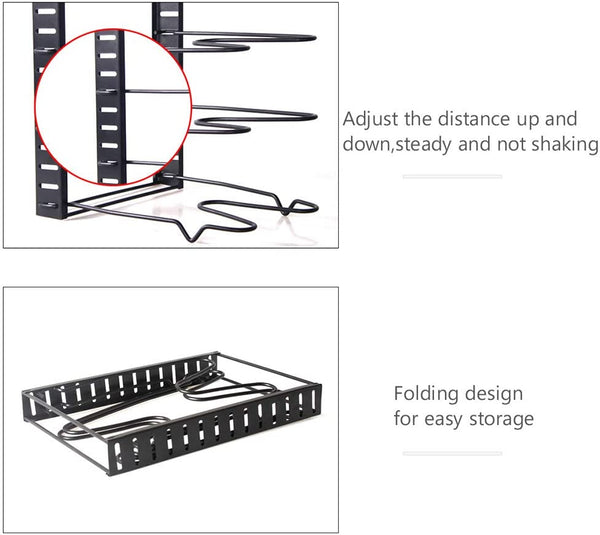 Dubkart Kitchen accessories 5 Layer Kitchen Pan Holder Organizer Rack
