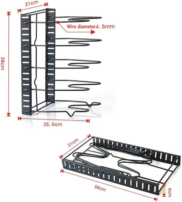 Dubkart Kitchen accessories 5 Layer Kitchen Pan Holder Organizer Rack