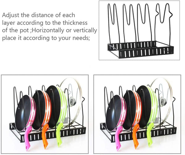 Dubkart Kitchen accessories 5 Layer Kitchen Pan Holder Organizer Rack