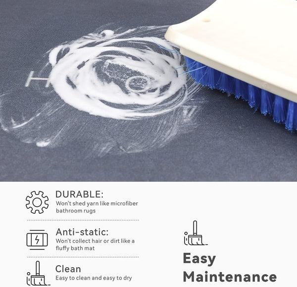 Dubkart Kitchen accessories Anti-Slip Super Absorbent Quick Dry Bathroom Floor Mat Rug (60 x 40 cm)