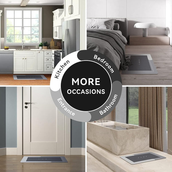 Dubkart Kitchen accessories Anti-Slip Super Absorbent Quick Dry Bathroom Floor Mat Rug (60 x 40 cm)