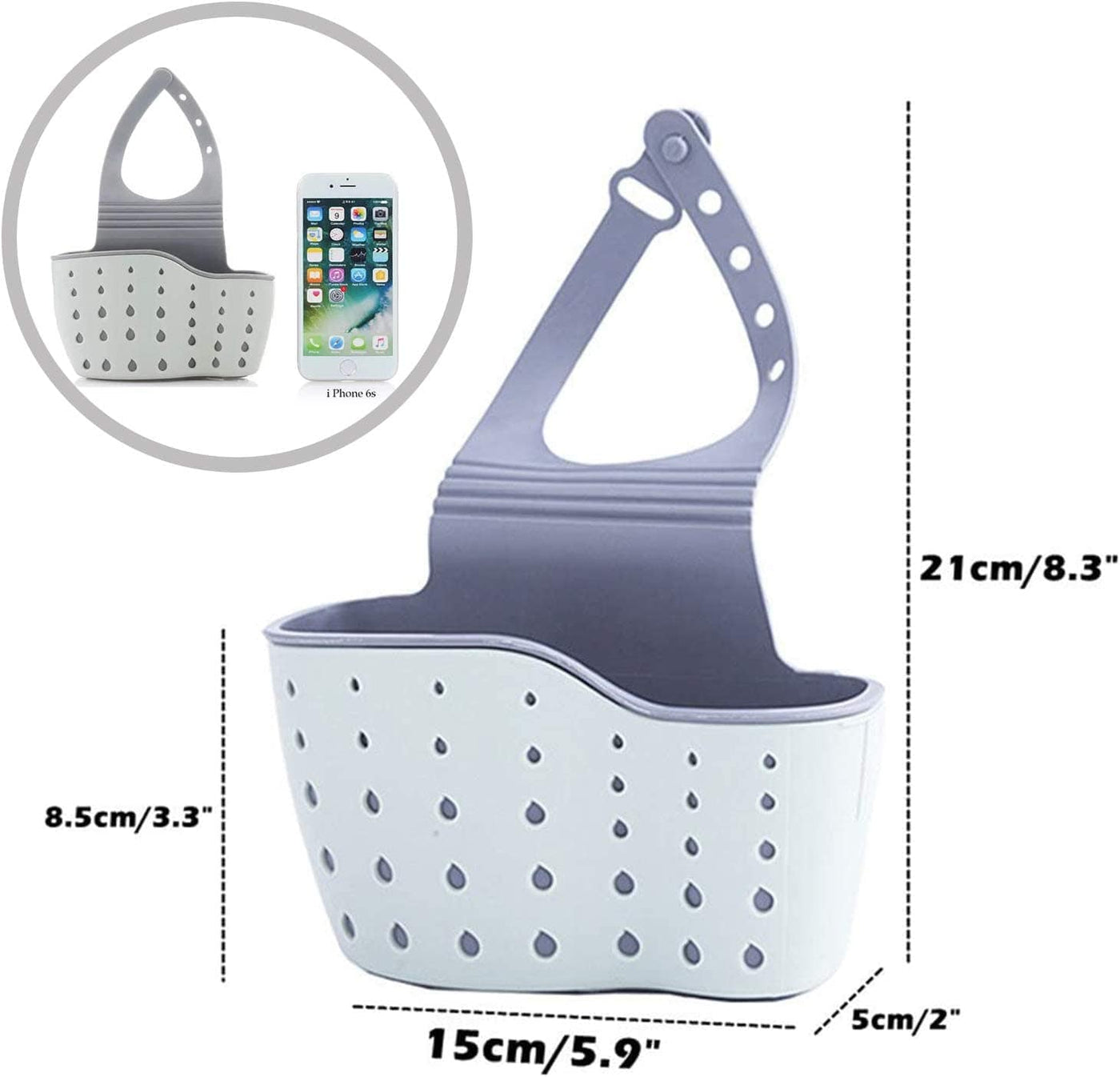 Dubkart Kitchen accessories Kitchen Bathroom Sink Caddy Sponge Holder Organizer Basket