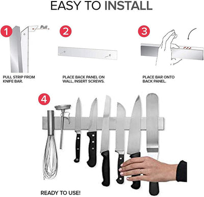 Dubkart Kitchen accessories Stainless Steel Magnetic Knife Holder Rack Bar
