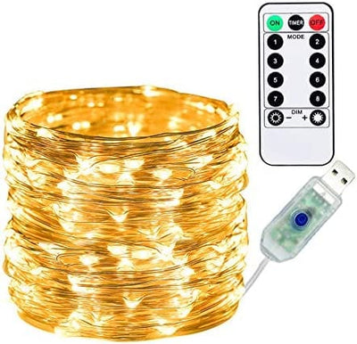 Dubkart Lights 20M Fairy String Lights 200 LED With Remote Control