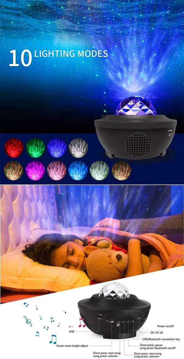 Dubkart Lights 2in1 Star Night Light Projector with Music