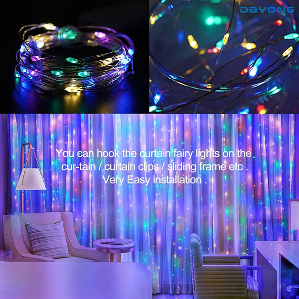 Dubkart Lights 300 LEDs Gluckluz Multicolor Twinkle Star String Lights