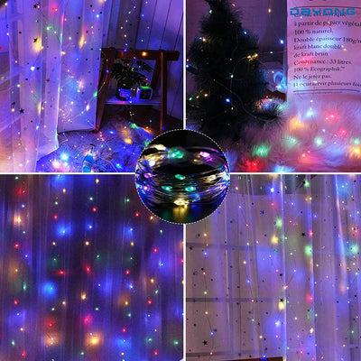 Dubkart Lights 300 LEDs Gluckluz Multicolor Twinkle Star String Lights