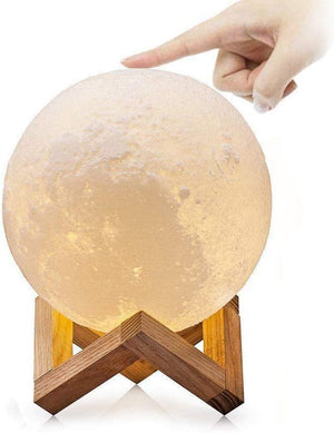 Dubkart Lights 3D Moon Touch Dimmable Night Lamp Light
