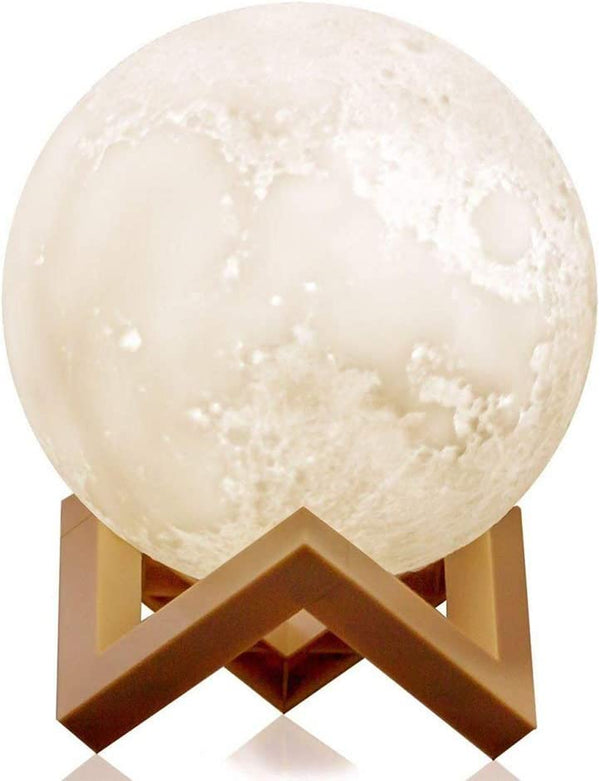 Dubkart Lights 3D Moon Touch Dimmable Night Lamp Light