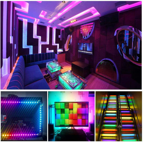 Dubkart Lights 600 LED Strip Lights Multicolor Ribbon Tape with Remote