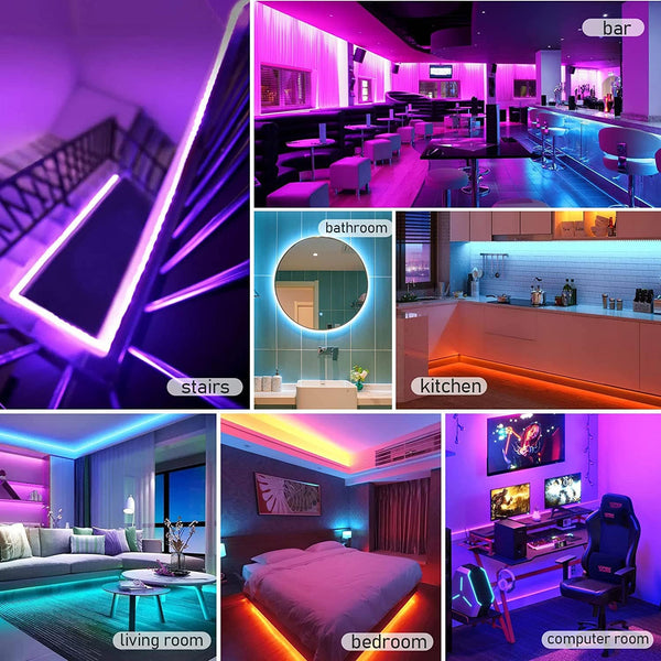 Dubkart Lights 600 LED Strip Lights Multicolor Ribbon Tape with Remote