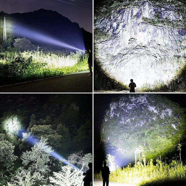 Dubkart Lights 90000 Lumens Super Bright Rechargeable LED Flashlight