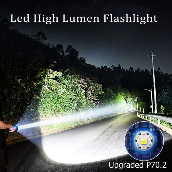 Dubkart Lights 90000 Lumens Super Bright Rechargeable LED Flashlight