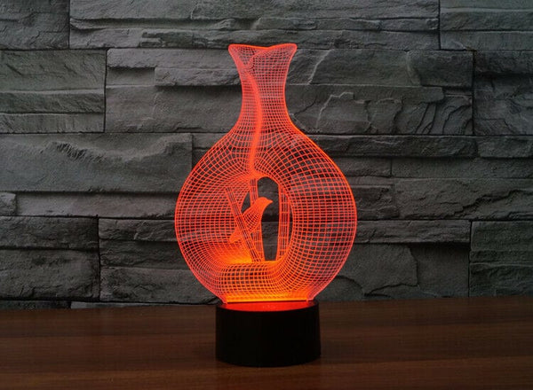 Dubkart Lights Bird Cage 3D Optical illusion Lamp LED Night Light