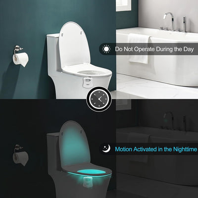 Dubkart Lights Motion Sensor Toilet LED Night Light 8 Colors