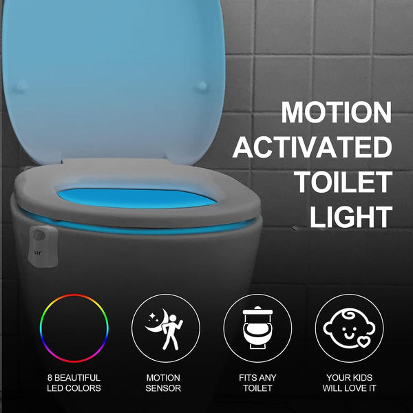 Dubkart Lights Motion Sensor Toilet LED Night Light 8 Colors
