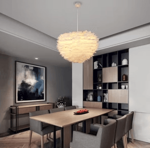 Dubkart Lights Nordic Feather Chandelier Ceiling Lamp (Small)
