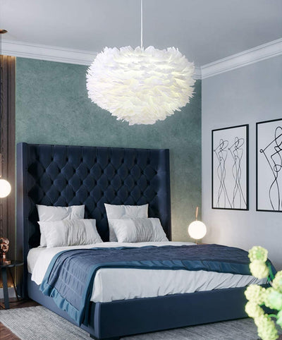 Dubkart Lights Nordic Feather Chandelier Ceiling Lamp (Small)