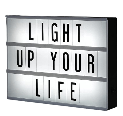 Dubkart Lights Personalized Cinema Message LED Light Box With Letter Cards