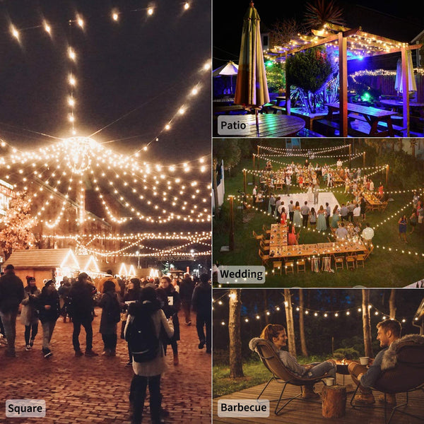 Dubkart Lights Round Globe String LED Light Bulb Strip 25ft