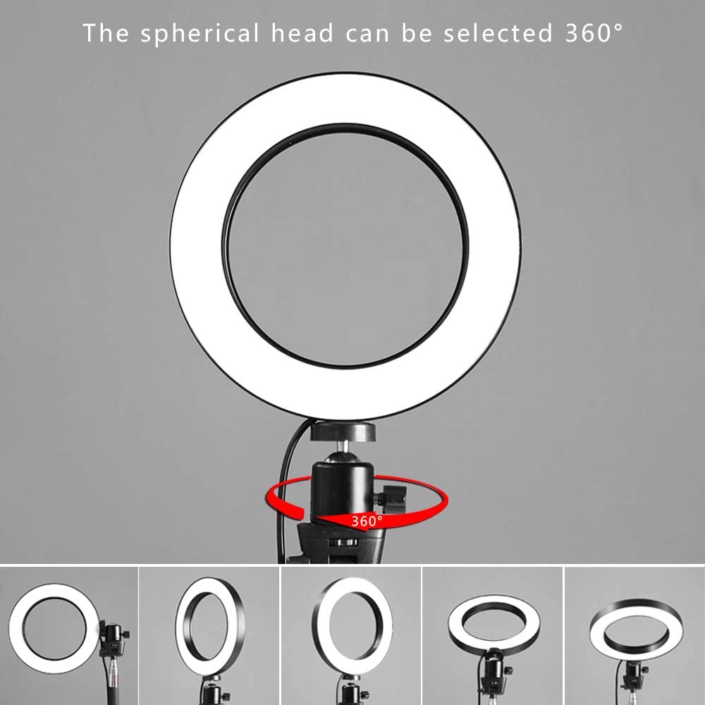 Dubkart Lights Selfie Video 20cm Ring Light 64 LED 360 Rotation Tripod