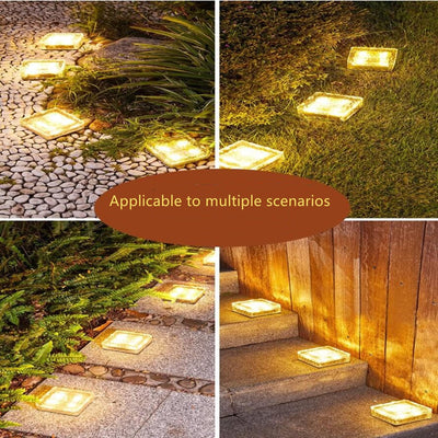 Dubkart Lights Solar Brick Light for Outdoor Garden Patio