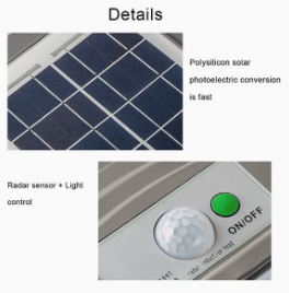 Dubkart Lights Solar Powered LED Wall Lights with Motion Sensor