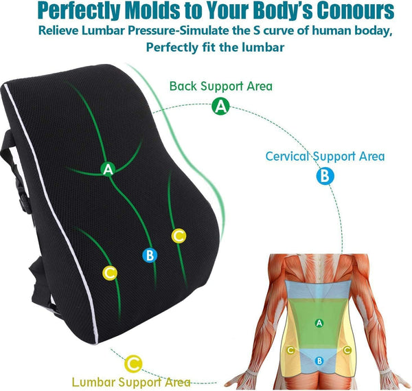 Dubkart Lower Back Lumbar Support Ergonomic Pillow