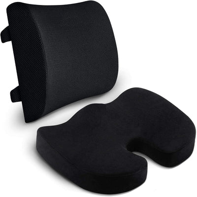 Dubkart Lumbar Support Memory Foam Seat Cushion Pillow for Chairs