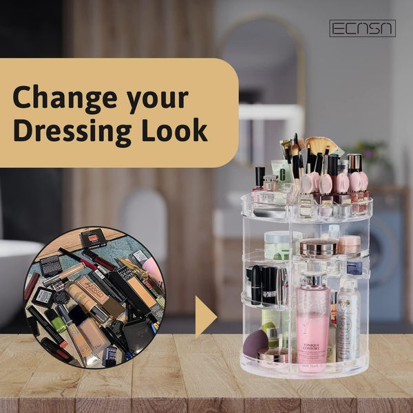 Dubkart Makeup 8 Layers 360 Degree Swivel Rotating Makeup Organizer