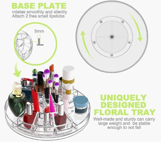Dubkart Makeup 8 Layers 360 Degree Swivel Rotating Makeup Organizer