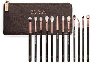 Dubkart Makeup brushes 12 PCS Vol. 1 Face And Eye Makeup Cosmetic Brush Set (Gold)