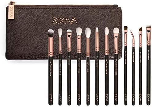 Dubkart Makeup brushes 12 PCS Vol. 1 Face And Eye Makeup Cosmetic Brush Set (Gold)